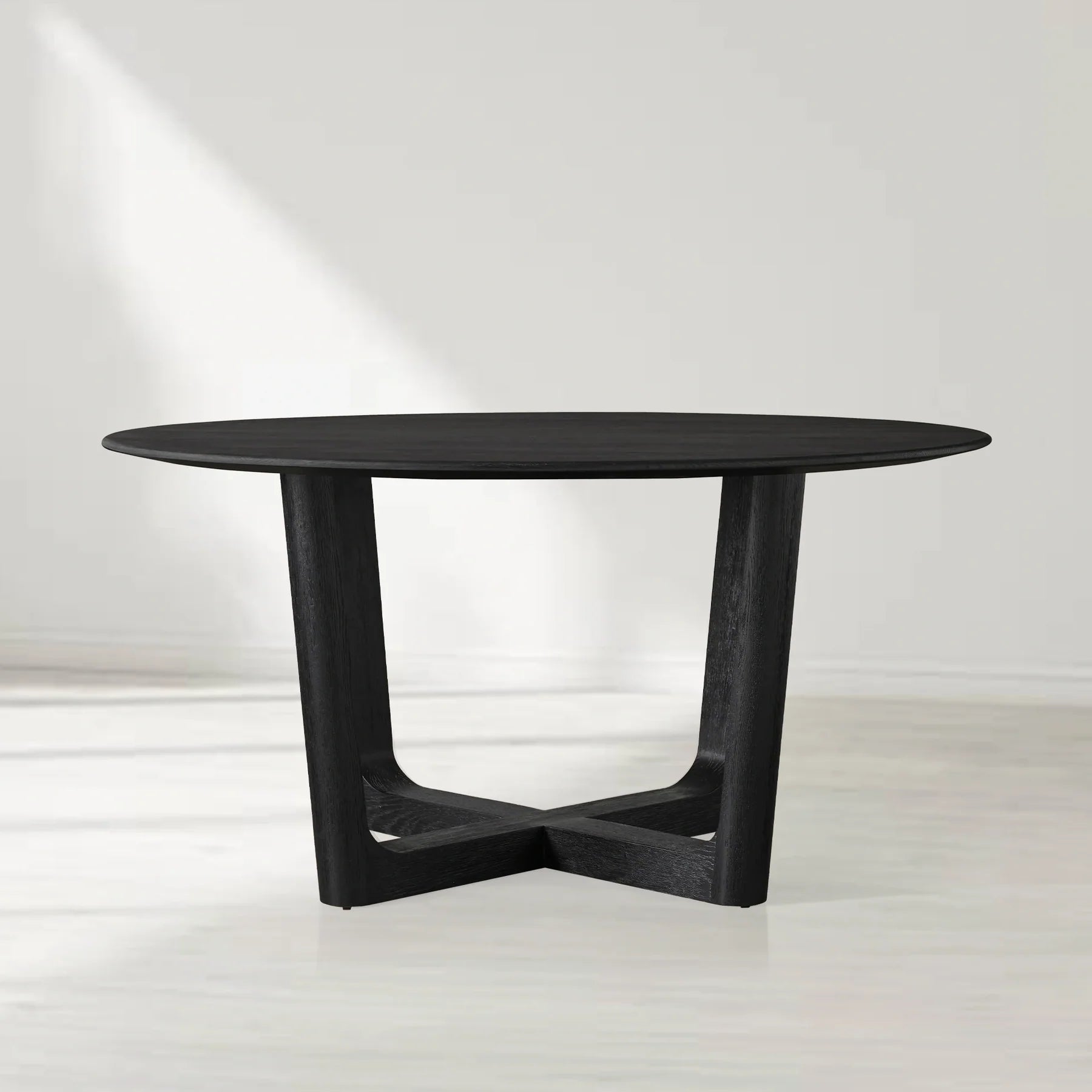 Sailor Germain Round Oak Wood Dining Table with Rennes Base