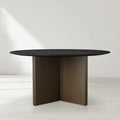 Sailor Germain Round Wood Dining Table with Clement Base Design