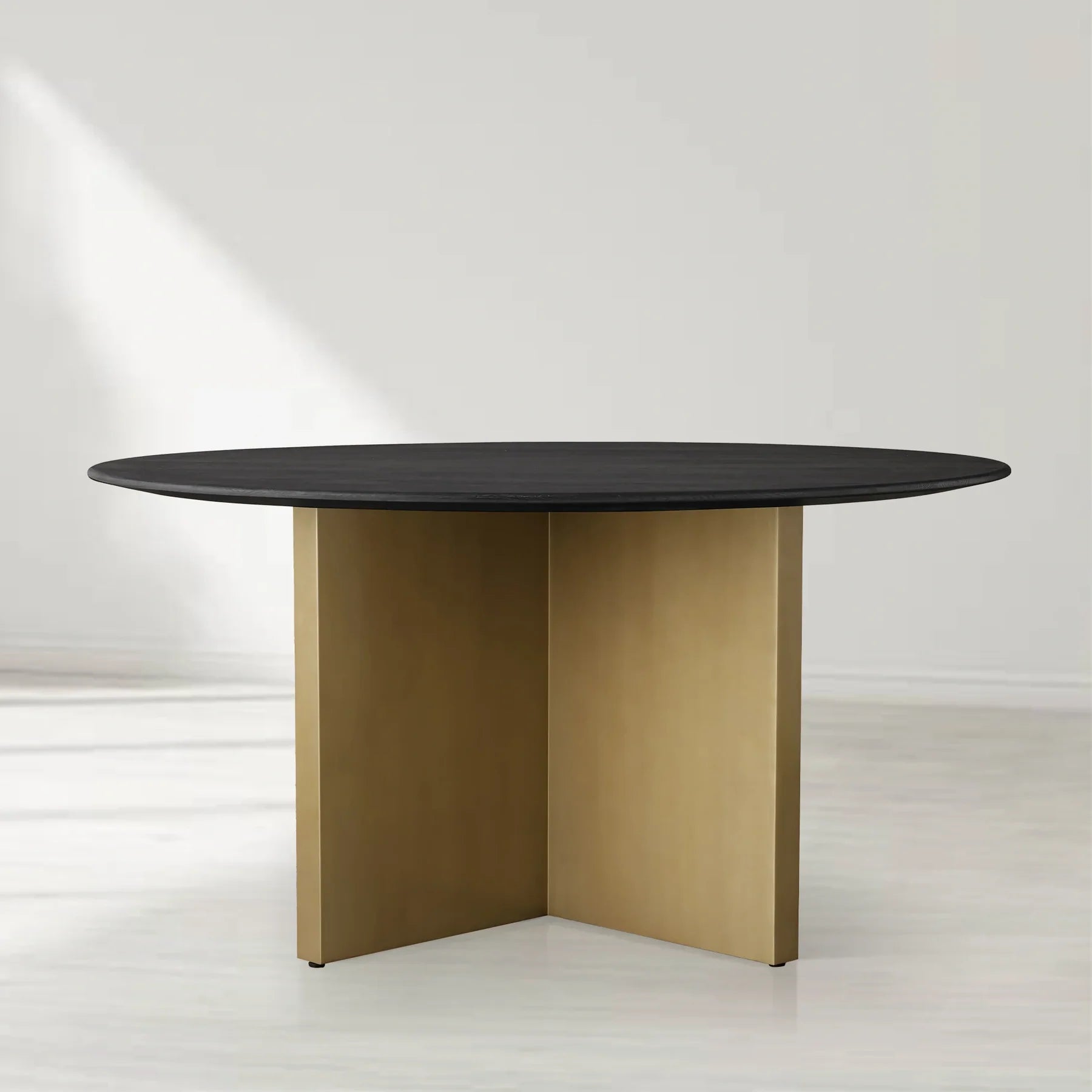 Sailor Germain Round Wood Dining Table with Clement Base Design