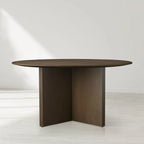 Sailor Germain Round Wood Dining Table with Clement Base Design