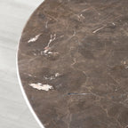 Sailor Germain Round Stone Top Dining Table with Clement Wood Base