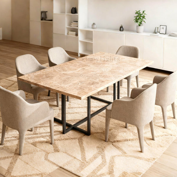 SalVerve Stone Rectangular Dining Table
