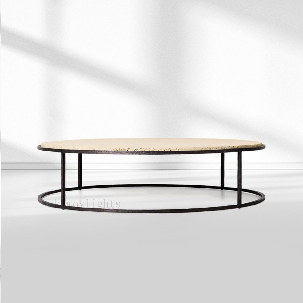 SalVerve Stone Round Coffee Table