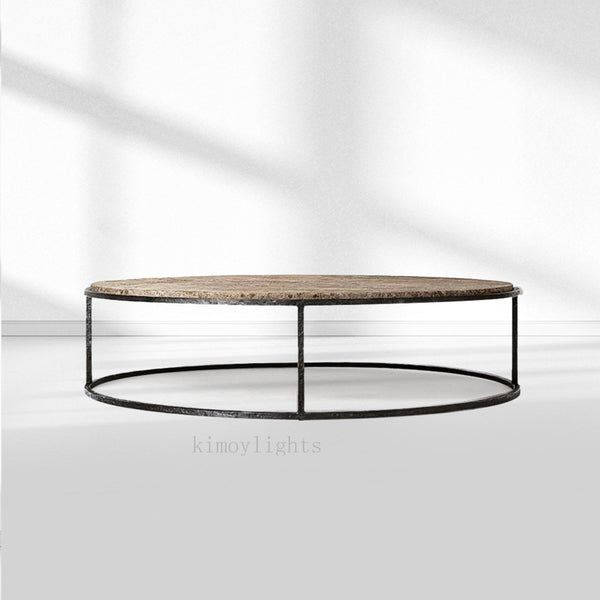 SalVerve Stone Round Coffee Table