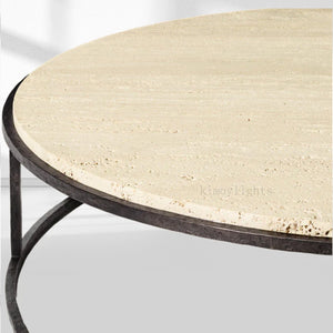 SalVerve Stone Round Coffee Table