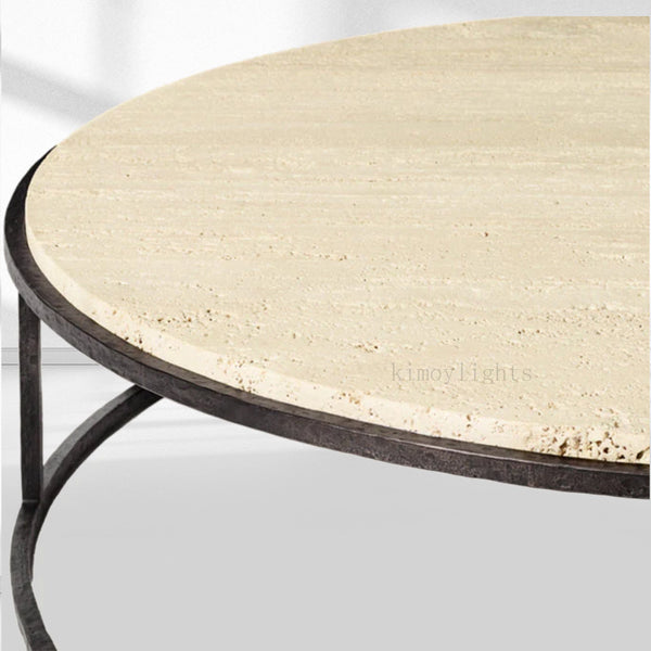SalVerve Stone Round Coffee Table