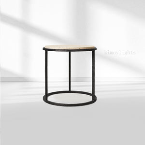 SalVerve Stone Round Side Table