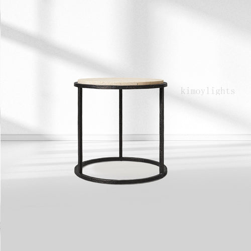 SalVerve Stone Round Side Table