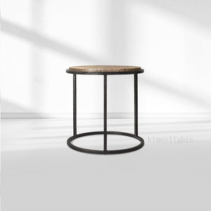 SalVerve Stone Round Side Table