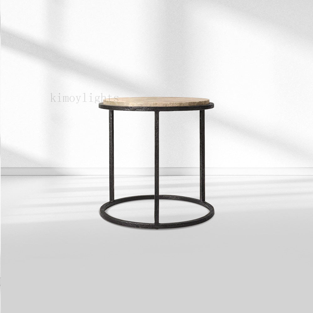 SalVerve Stone Round Side Table