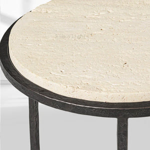 SalVerve Stone Round Side Table