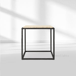 SalVerve Stone Square Side Table