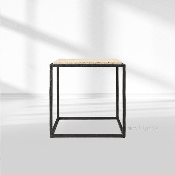 SalVerve Stone Square Side Table