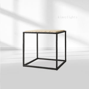 SalVerve Stone Square Side Table