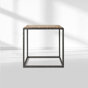 SalVerve Stone Square Side Table