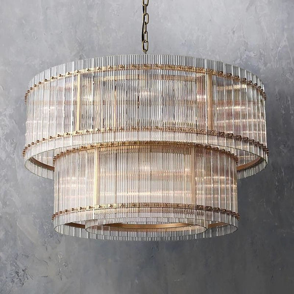 Sanma Two-Tier Luxury Round Chandelier 48"