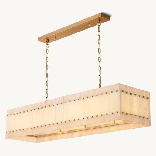 Sanma Alabaster Linear Chandelier 54"