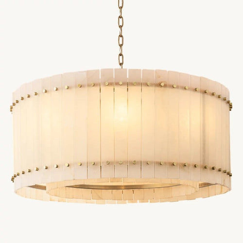 Sanma Alabaster Round Chandelier 37"
