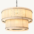 Mara Alabaster Round Tiered Chandelier 48"