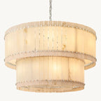 Mara Alabaster Round Tiered Chandelier 48"