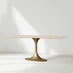 Santos Marble Top Tulip Base Dining Table