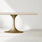 Santos Marble Top Tulip Base Dining Table