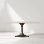 Santos Marble Top Tulip Base Dining Table