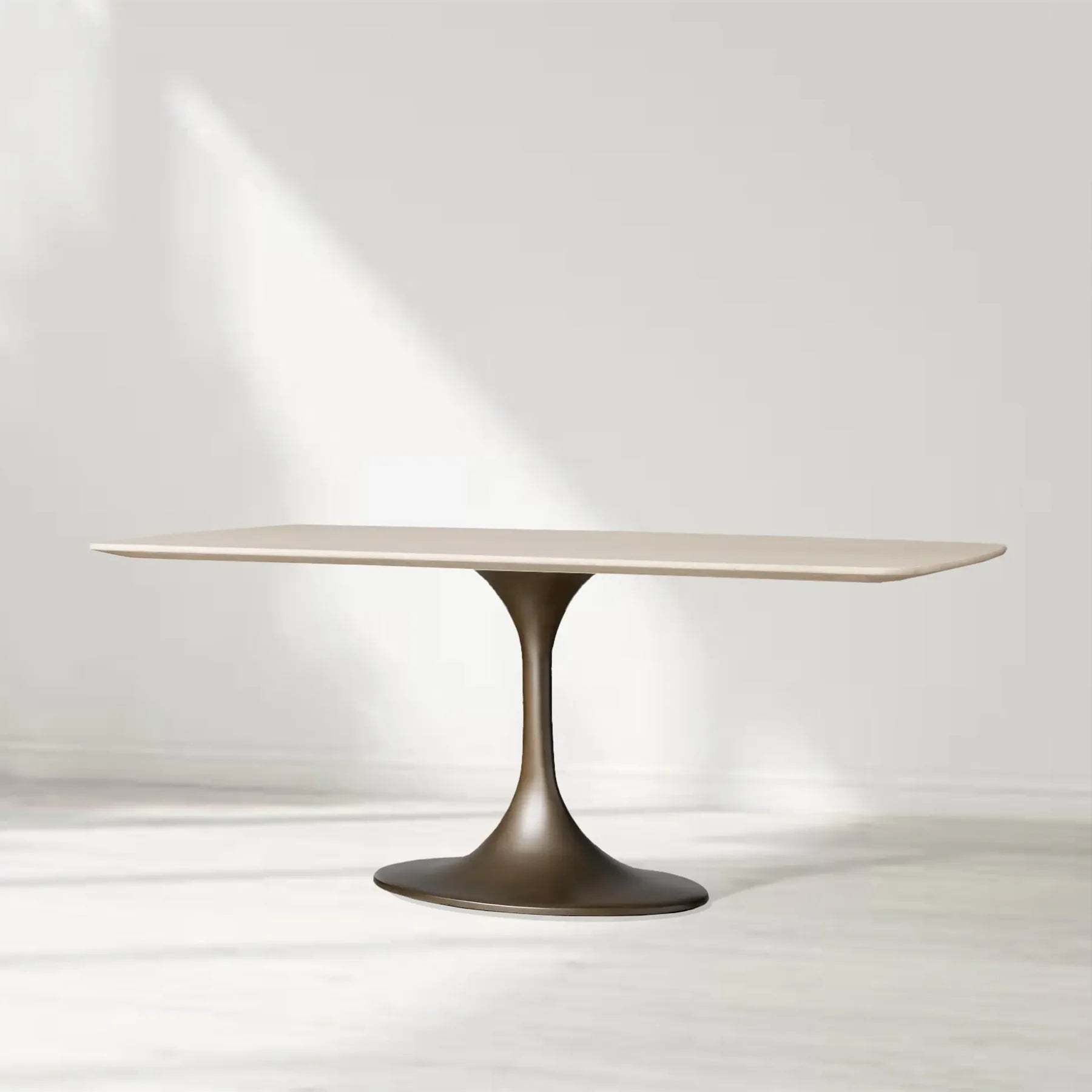 Santos Marble Top Tulip Base Dining Table