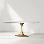 Santos Marble Top Tulip Base Dining Table