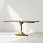 Santos Marble Top Tulip Base Dining Table