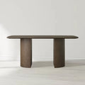 Santos Sculptural Double Pedestal Dining Table