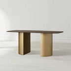 Santos Sculptural Double Pedestal Dining Table