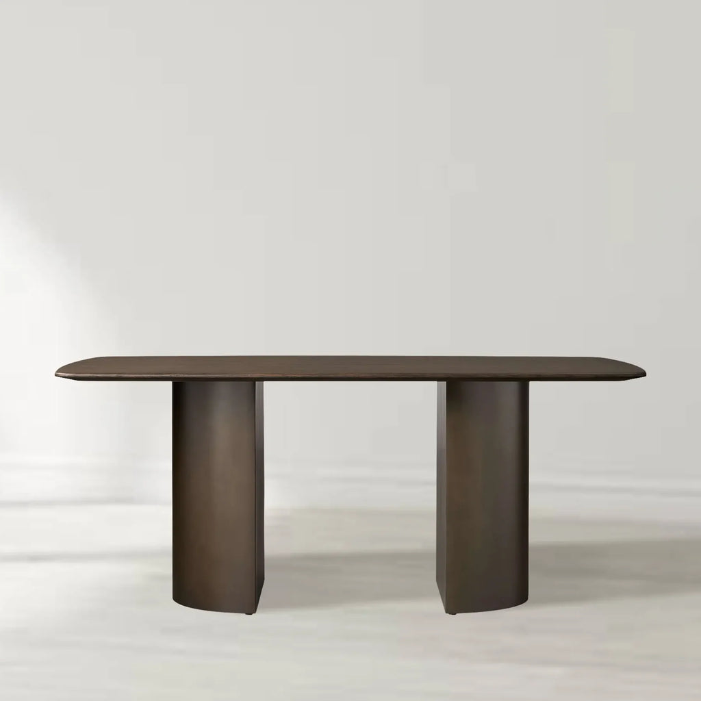 Santos Sculptural Double Pedestal Dining Table
