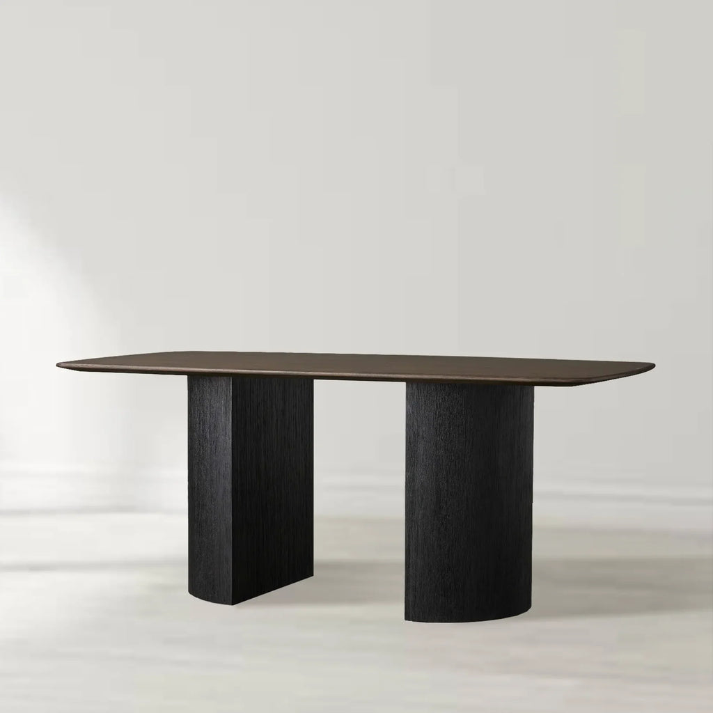 Santos Sculptural Double Pedestal Dining Table