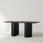 Santos Sculptural Double Pedestal Dining Table
