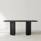 Santos Sculptural Double Pedestal Dining Table
