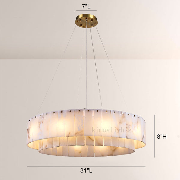 Sawyer Alabaster Round Chandelier