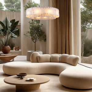 Sawyer Alabaster Round Chandelier