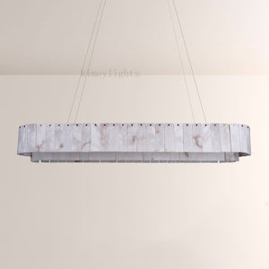 Sawyer Alabaster Rectangle Chandelier 40 54