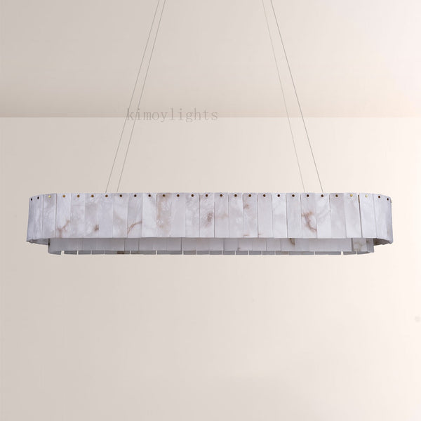 Sawyer Alabaster Rectangle Chandelier 40 54