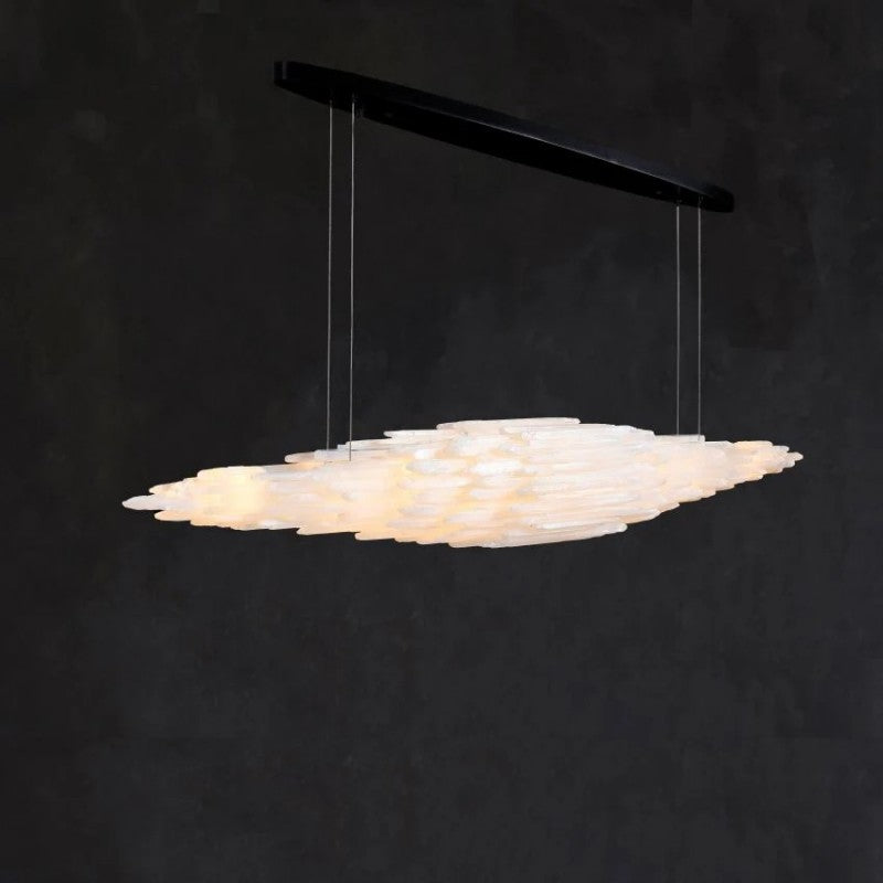 Selenite Crystal Natural Chandelier 47" 59" 71" - kimoylights