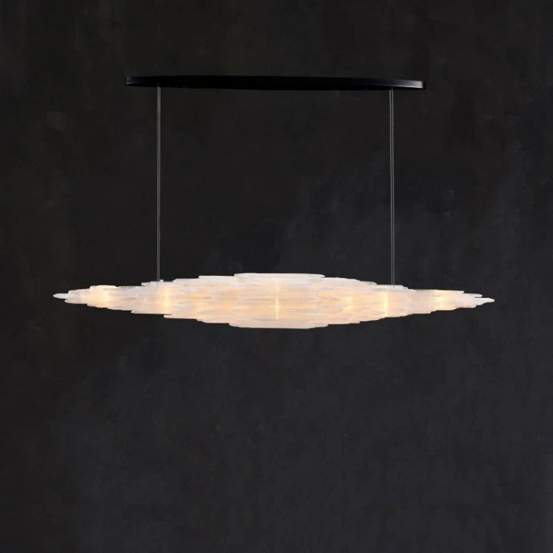 Selenite Crystal Natural Chandelier 47" 59" 71" - kimoylights