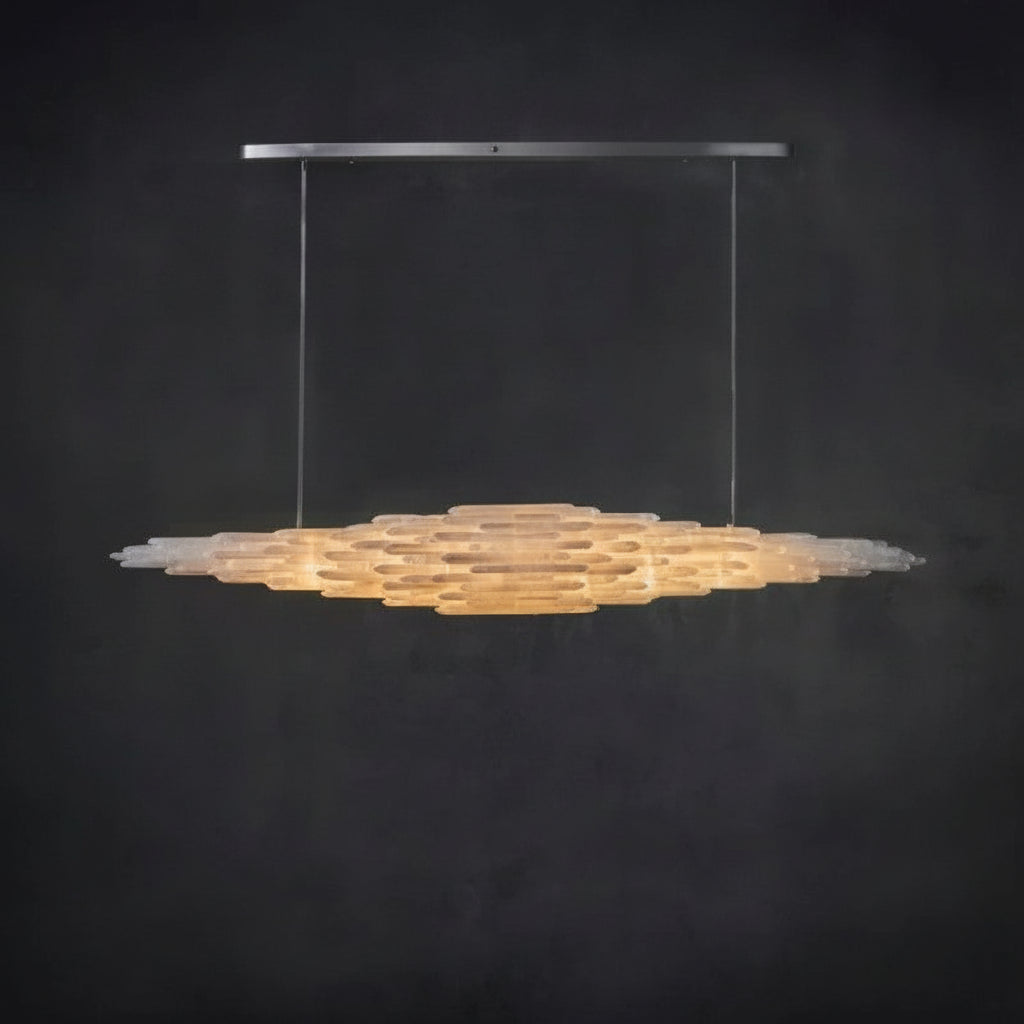 Selenite Crystal Natural Chandelier 47" 59" 71" - kimoylights