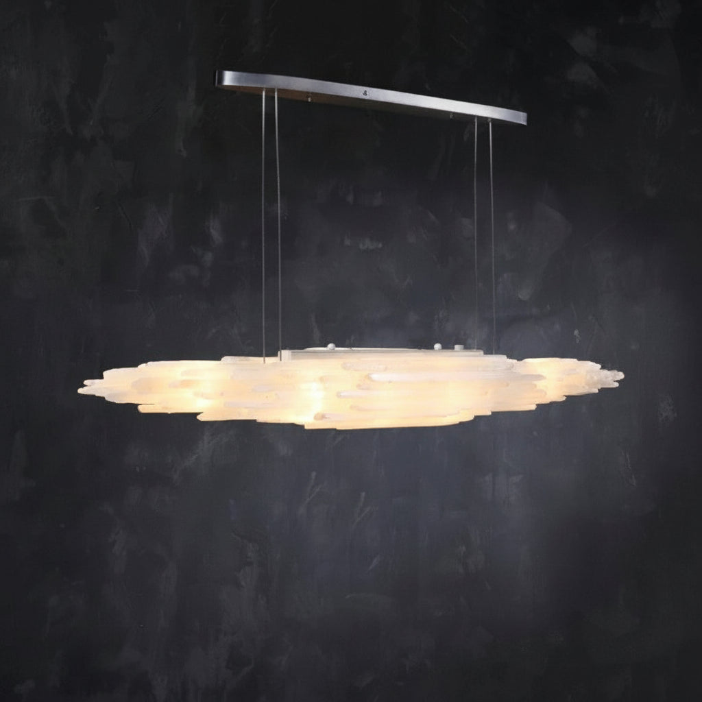 Selenite Crystal Natural Chandelier 47" 59" 71" -kimoylights