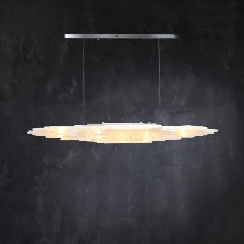 Selenite Crystal Natural Chandelier 47" 59" 71" - kimoylights