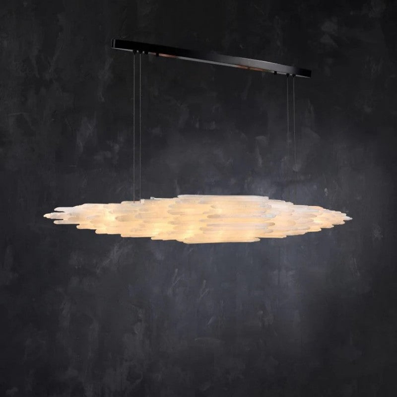 Selenite Crystal Natural Chandelier 47" 59" 71" - kimoylights