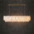 Selenite Crystal Rectangular Chandelier 72" -kimoylights
