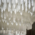 Selenite Crystal Rectangular Chandelier 72" -kimoylights