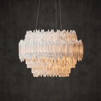 Selenite Crystal Round Pendant Chandelier 31.5" 40.2" -kimoylights