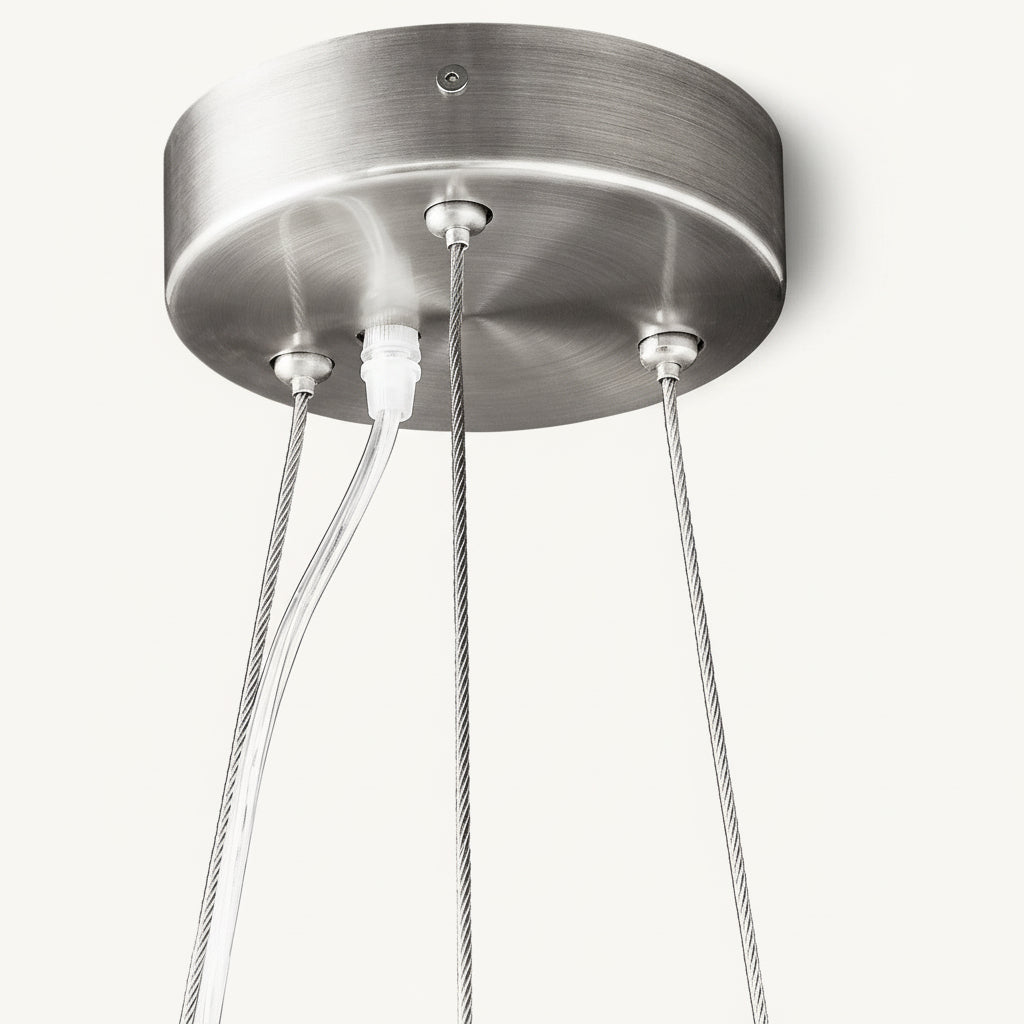 Selenite Crystal Round Pendant Chandelier 31.5" 40.2" - kimoylights